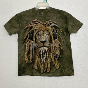 THE MOUNTAIN Women’s 100% Cotton Dyed Shirt with Lion Print Size S